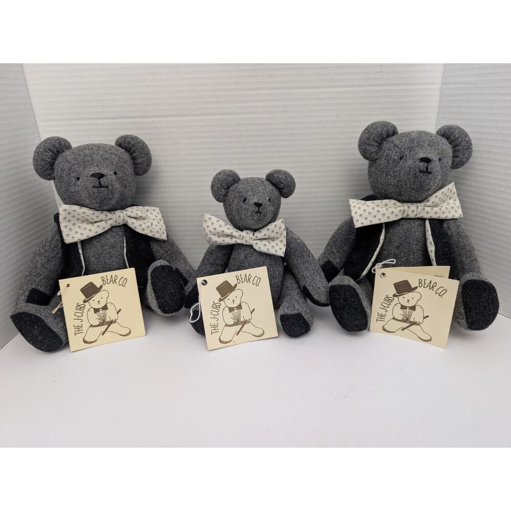 Jacobs Limited Edition Grey Trio Family Set Vest Bowtie Signed J-Cubs Jointed